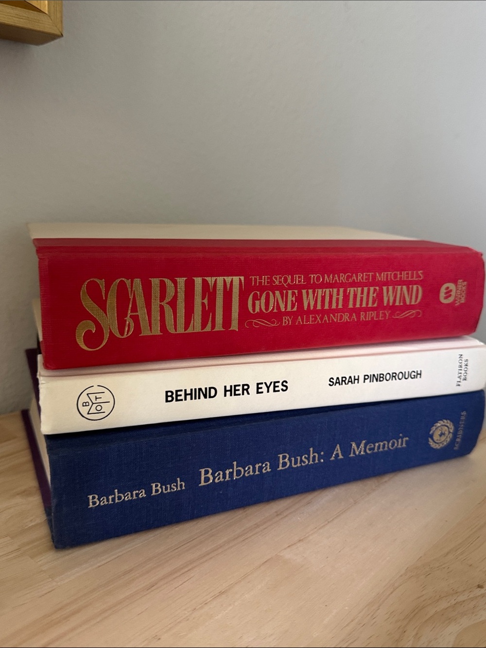 3pc Set Stacked Patriotic Color Decorative Books - Red, White & Blue